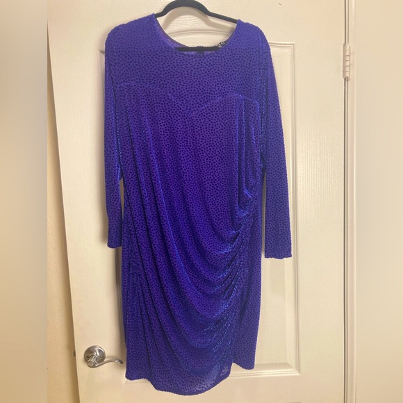 Rebel Wilson X Angels Dresses & Skirts - Rebel Wilson X Angels Sweetheart Burnout Velvet dress in purple/blue Size 2X